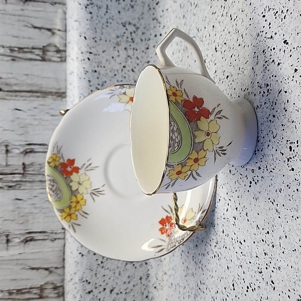 Wellington cup and saucer, made in England,  rare antique